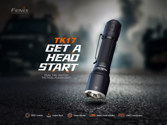 Fenix TK17 Dual Switch Tactical Flashlight - 3,600 Lumens