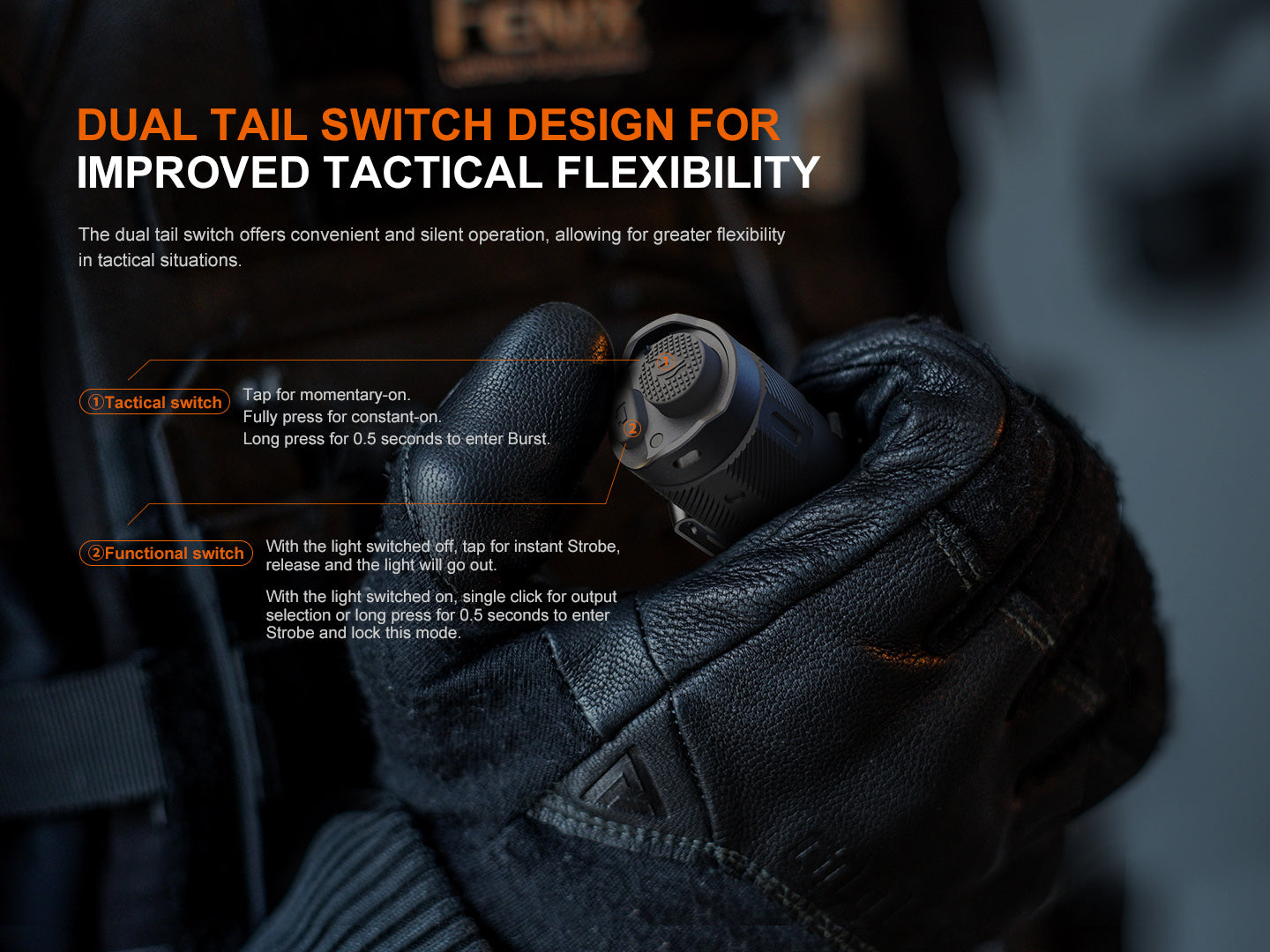 Fenix TK17 Dual Switch Tactical Flashlight - 3,600 Lumens