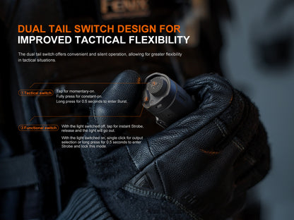Fenix TK17 Dual Switch Tactical Flashlight - 3,600 Lumens