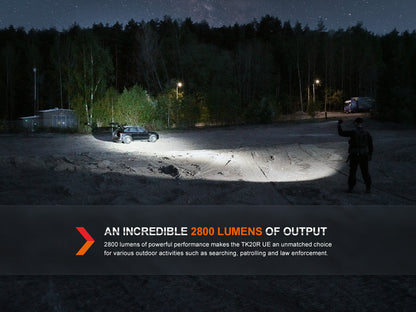 Fenix TK20R UE Tactical Flashlight - 465 Meters Throw - 2,800 Lumens
