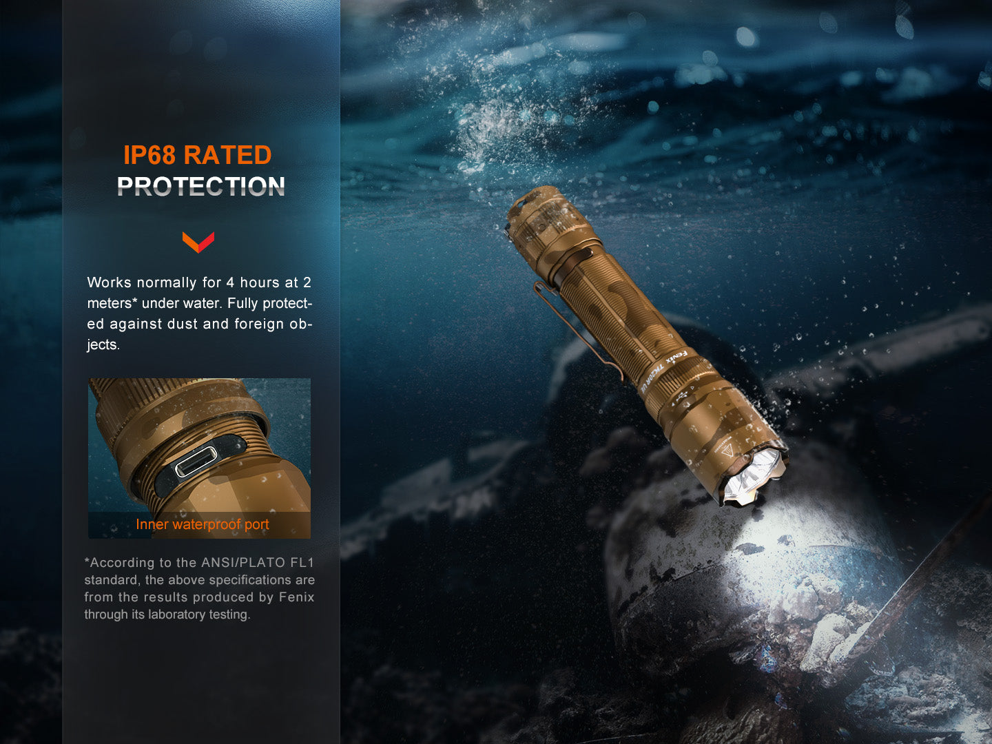 Fenix TK20R UE Tactical Flashlight - 465 Meters Throw - 2,800 Lumens
