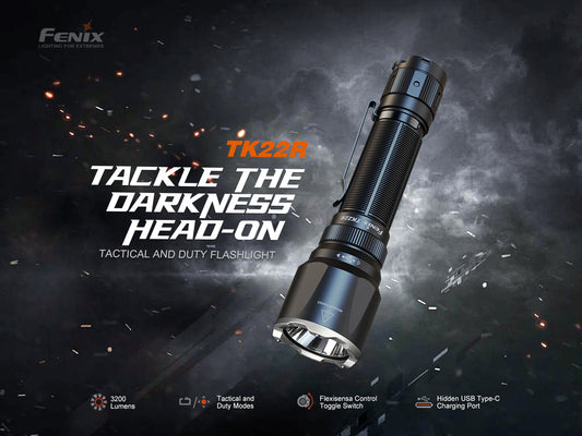 Fenix TK22R Tactical & Duty Flashlight 480 Meters Throw - 3,200 Lumens