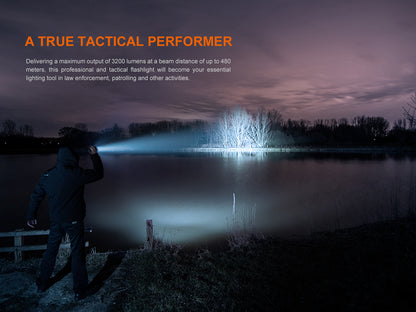 Fenix TK22R Tactical & Duty Flashlight 480 Meters Throw - 3,200 Lumens