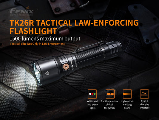 Fenix TK26R Triple Colored Flashlight - 1,500 Lumens