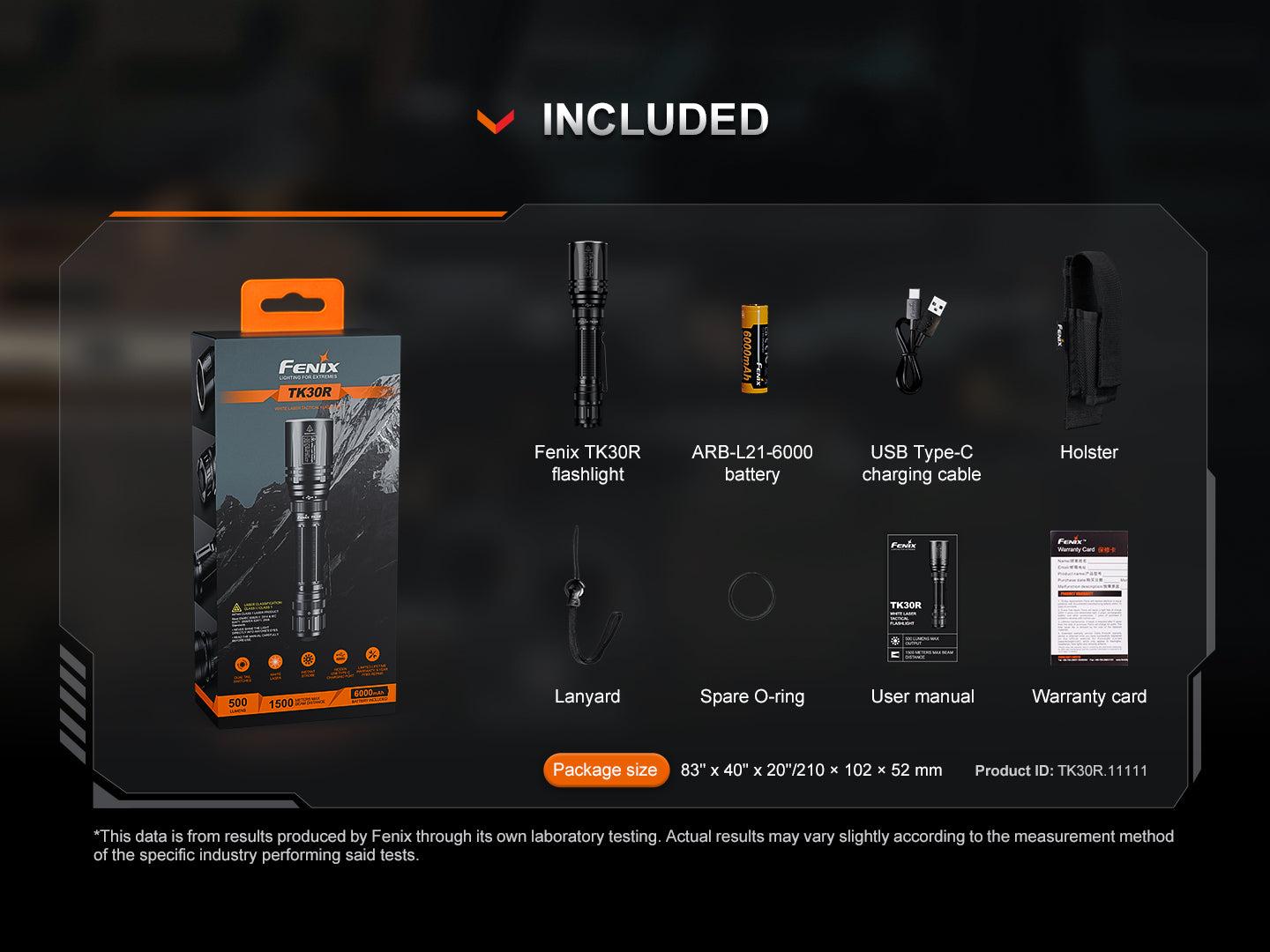 Fenix TK30R Ultra Long Throw LEP Flashlight