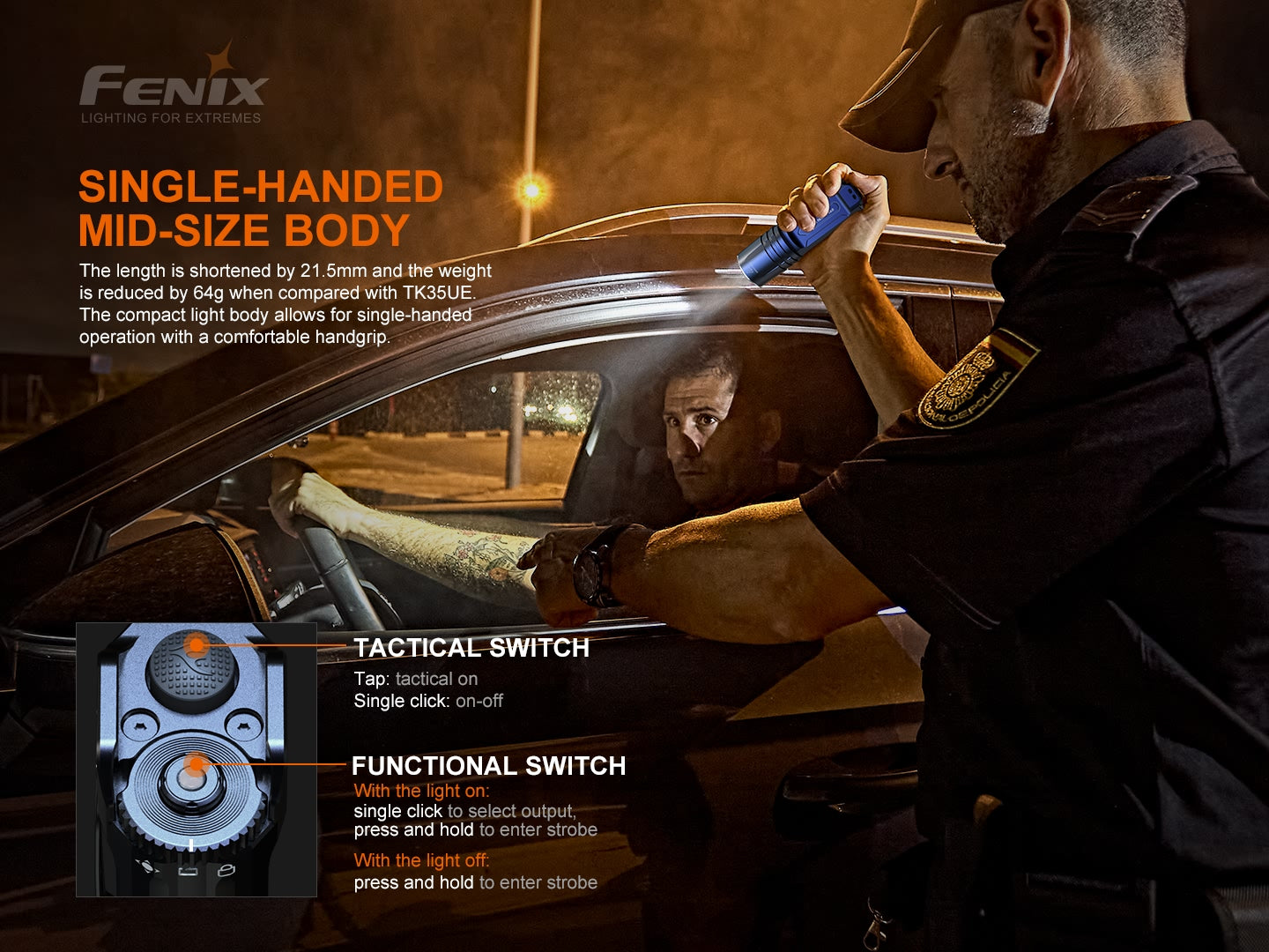 Fenix TK35UE V2.0 High Performance Flashlight 320 Meters Throw - 5,000 Lumens