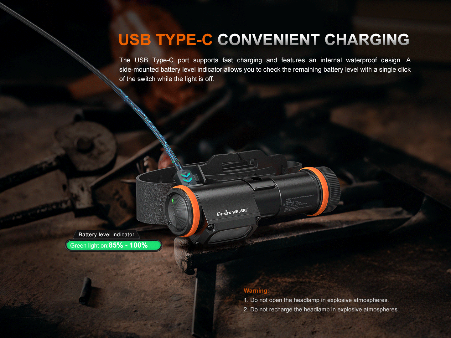 Fenix WH35RE Intrinsically Safe Headlamp