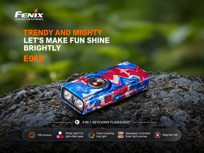Fenix E06R  Keychain Light With White, UV And Red Laser Lights (Limited Edition)